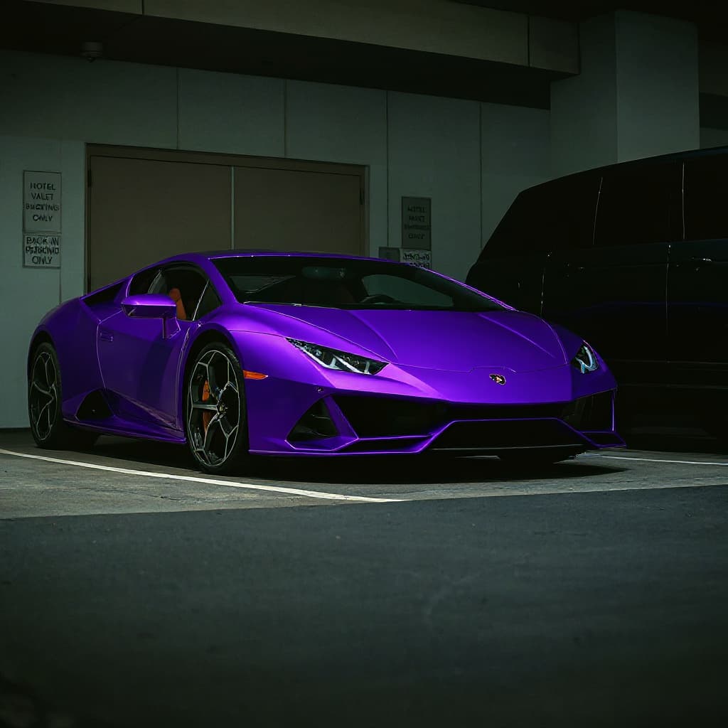 Lamborghini Aventador in Candy Purple | TunedRides paint simulator AI render