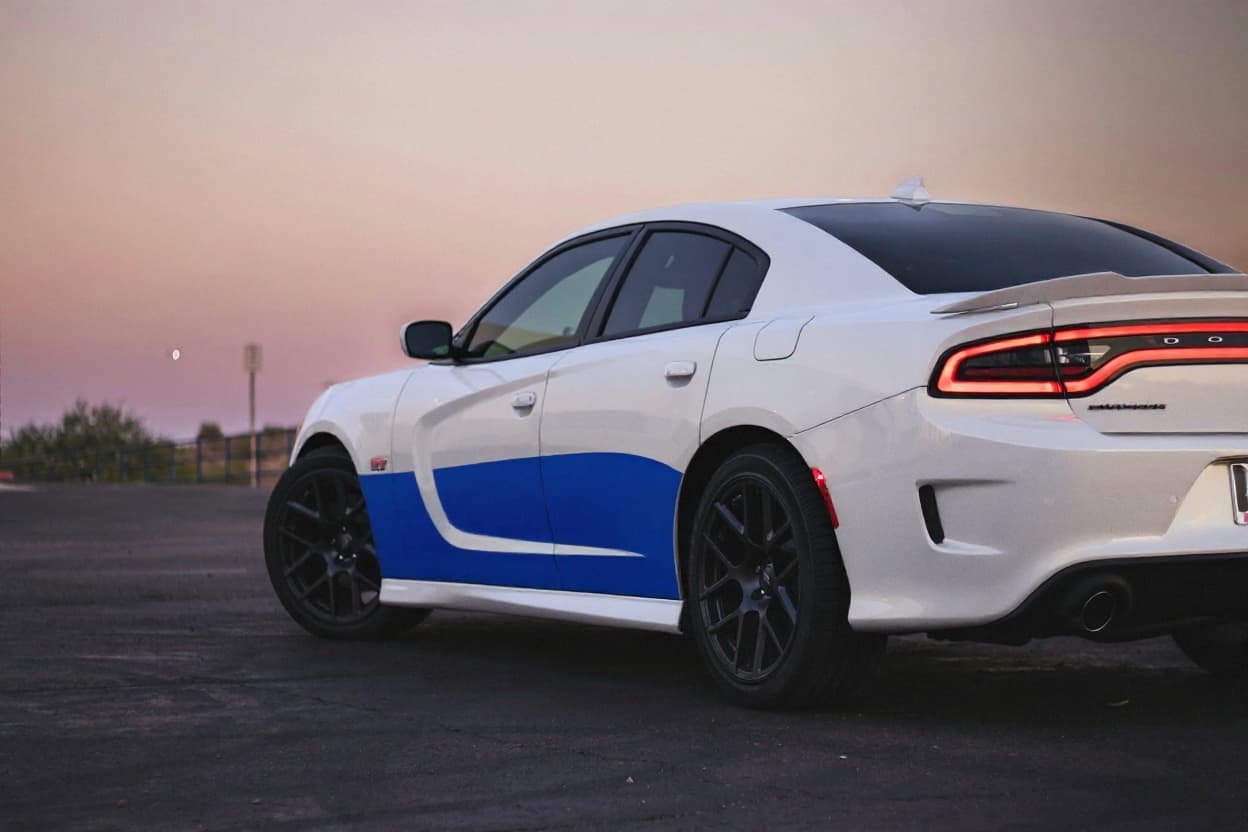Dodge Charger in Custom Livery | TunedRides wrap design AI render
