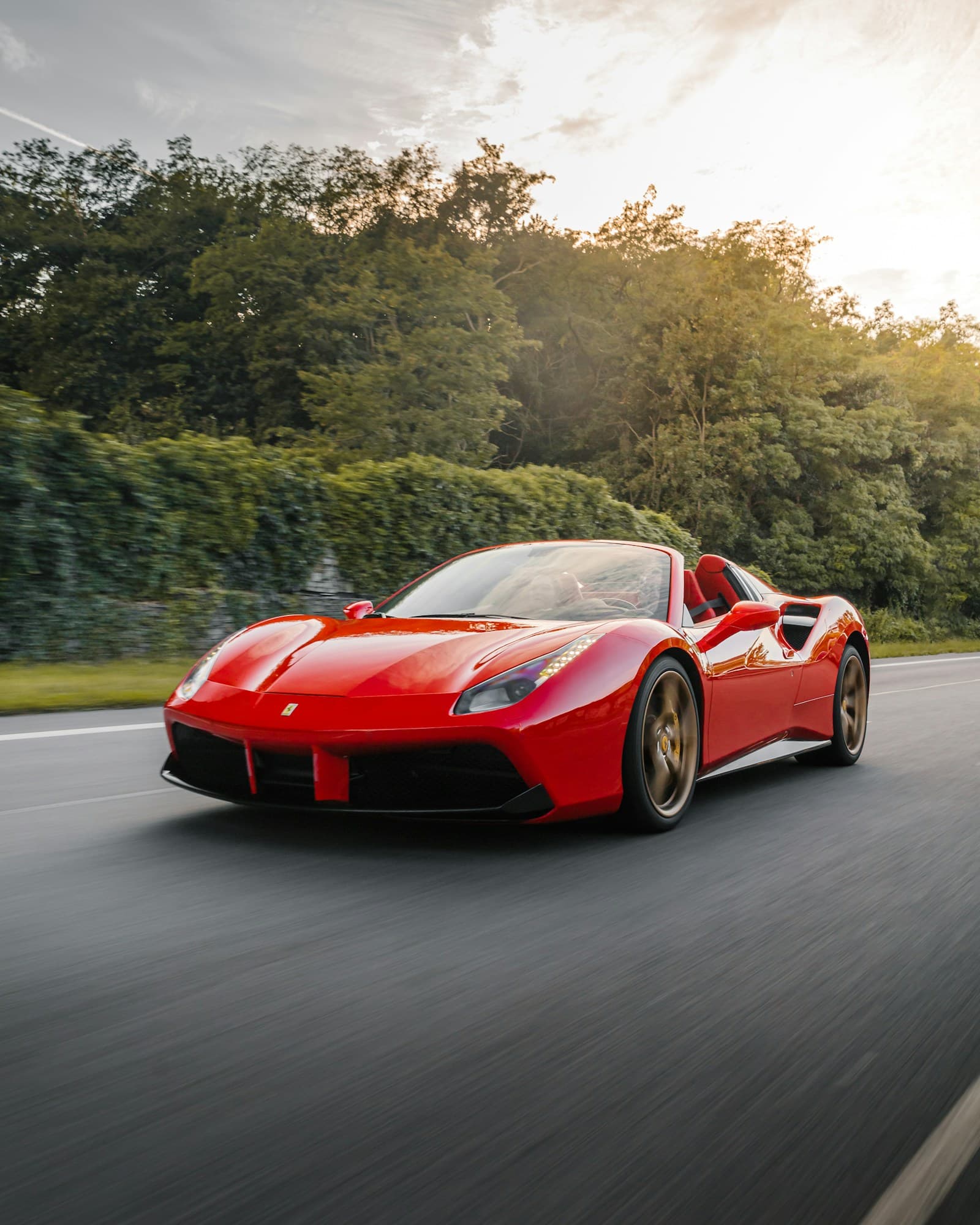 Red Ferrari 488, before color change render