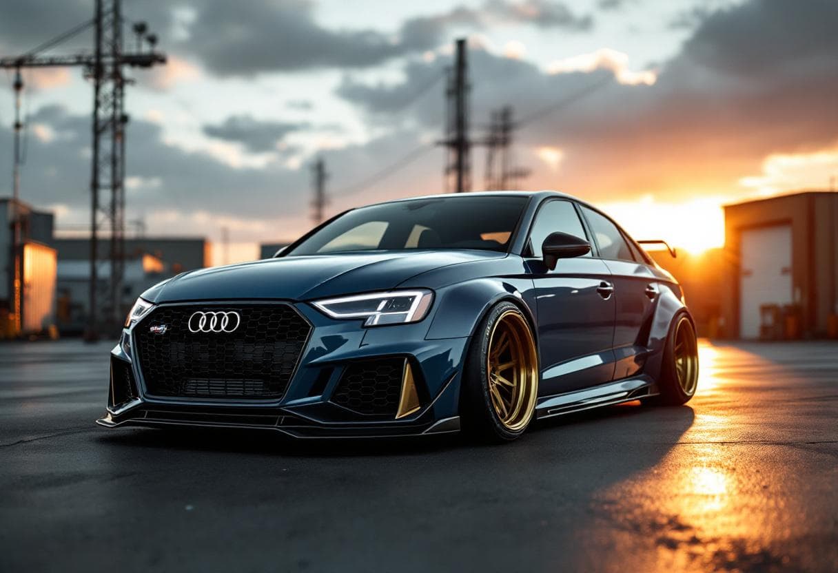Audi RS3 (8Y) Slammed AI render example