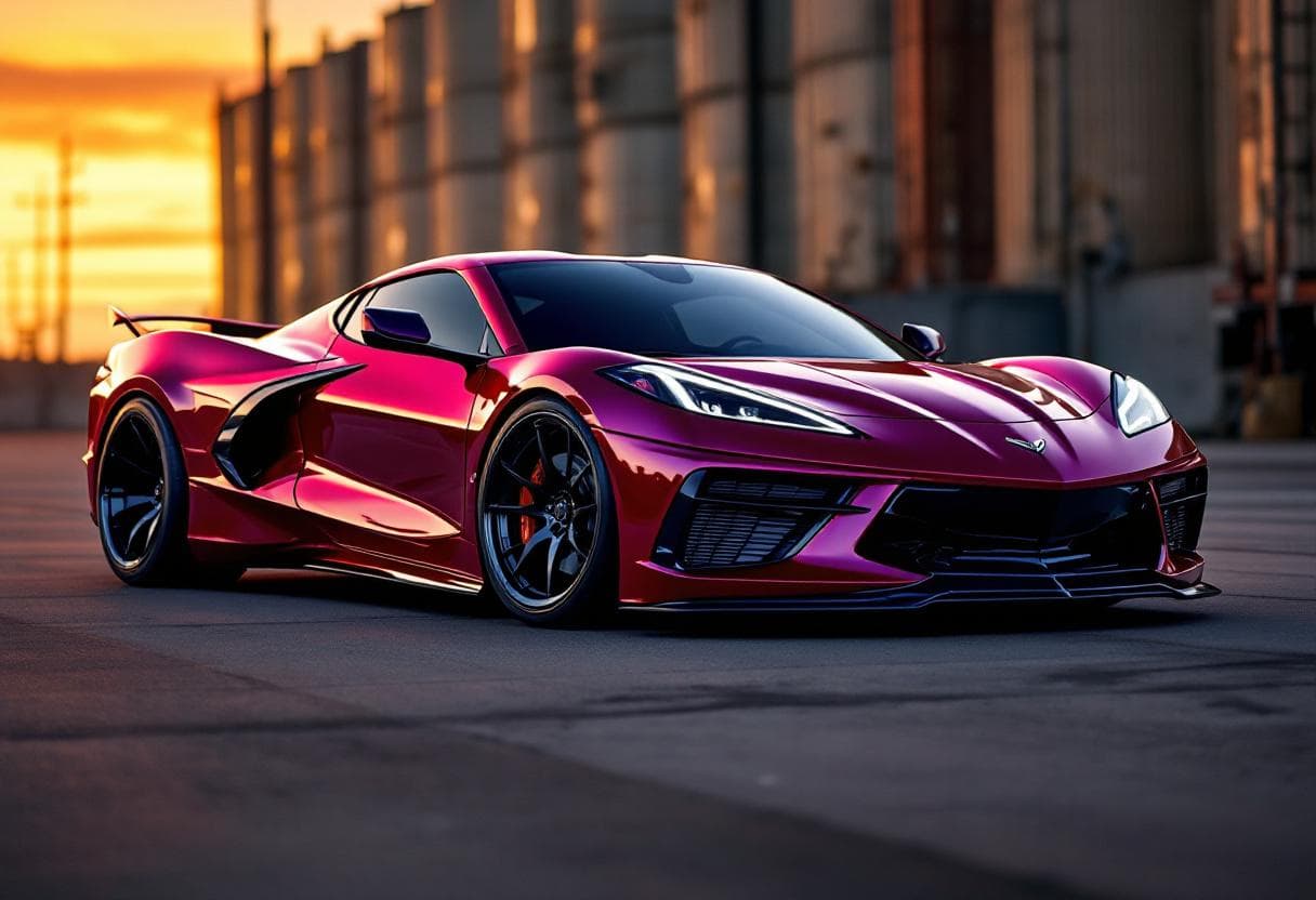Corvette C8 in Colour change, AI color change render | TunedRides