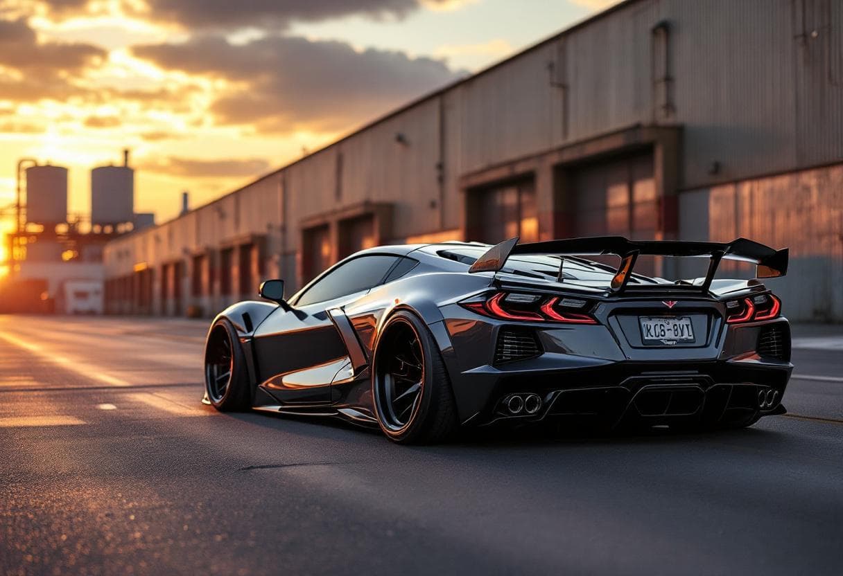 Chevrolet Corvette C8 Stance AI render example