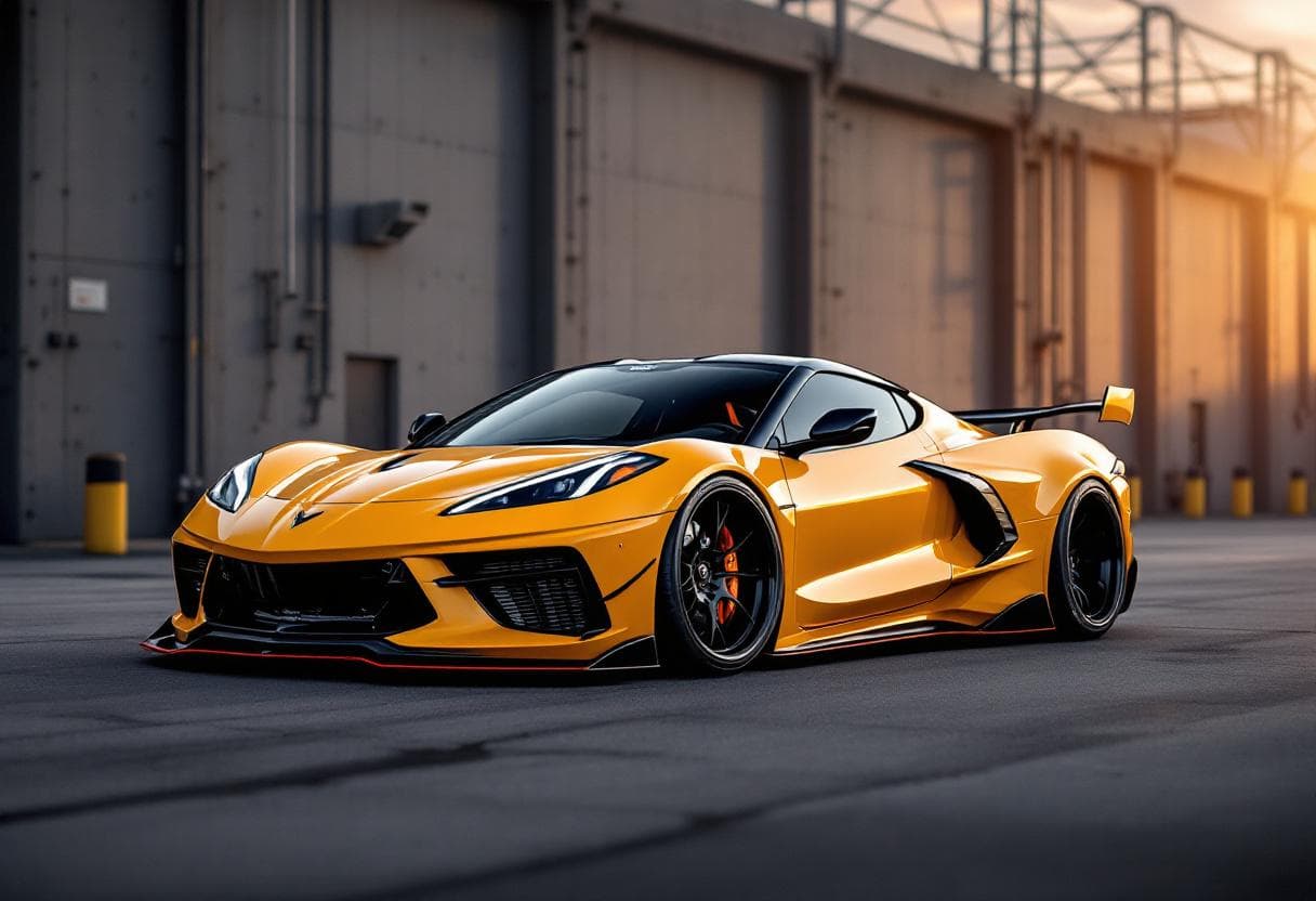 Chevrolet Corvette C8 Widebody Kit AI render example