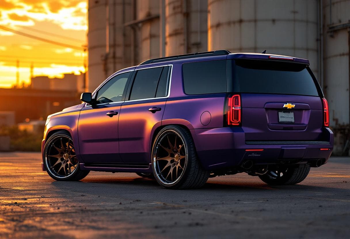 Chevrolet Tahoe in Gloss wrap | TunedRides vehicle wrap designer AI render