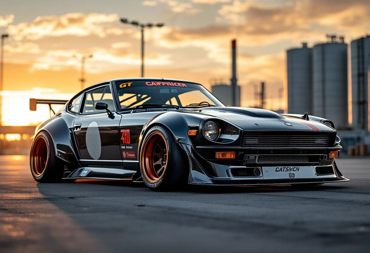 Datsun 240Z Drift Build AI render example