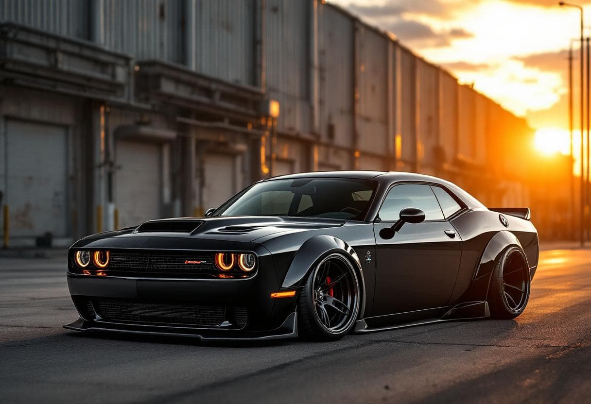 Dodge Challenger Demon Widebody Kit AI render example