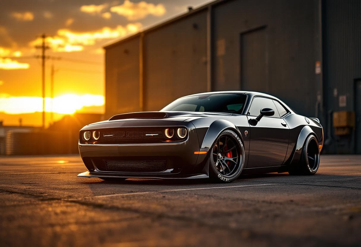 Dodge Challenger Hellcat Widebody Kit AI render example