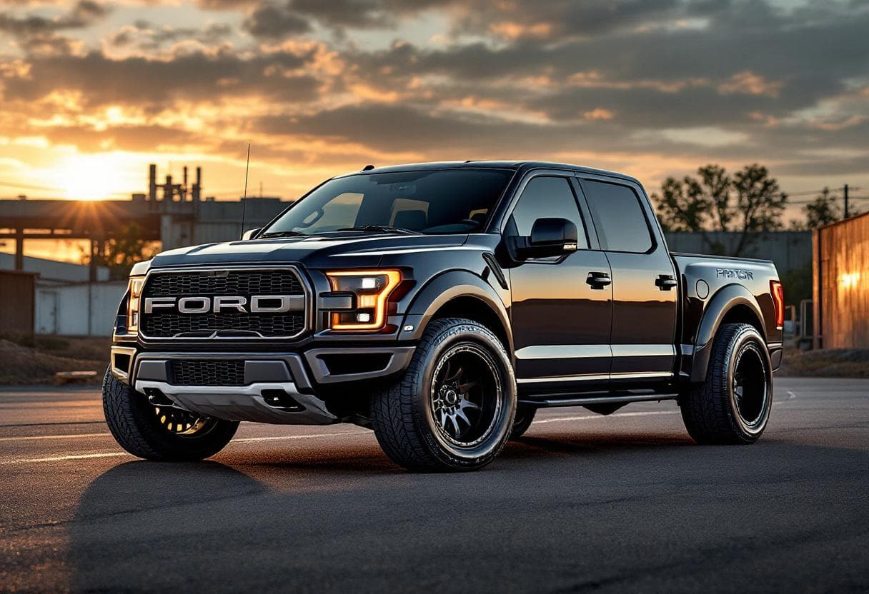 Ford F-150 Raptor Slammed AI render example
