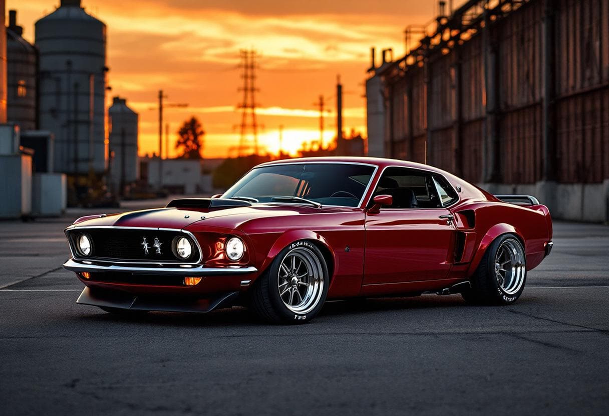 Ford Mustang 1969 Color Change AI render example