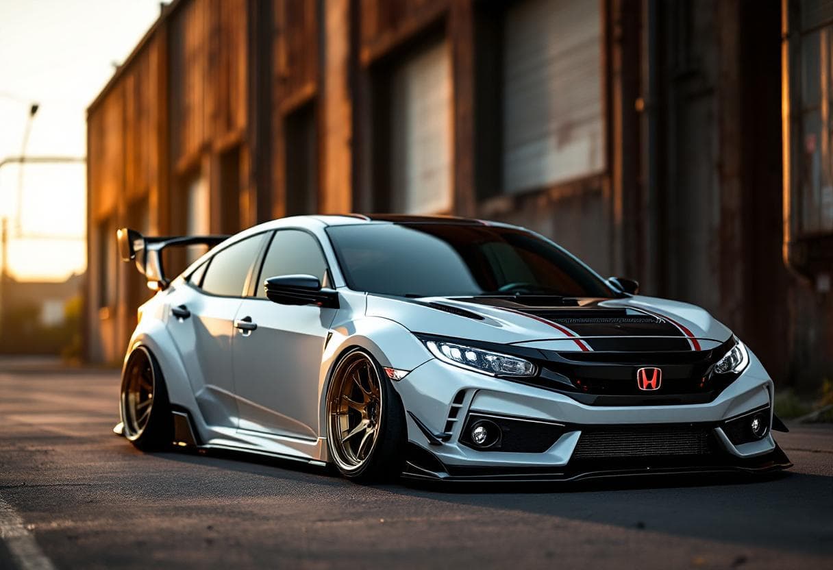 Honda Civic Si JDM Style AI render example