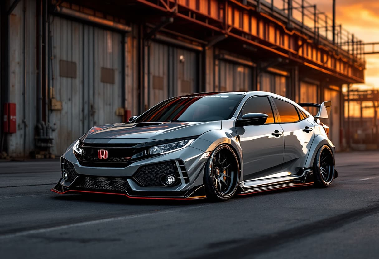 Honda Civic Type R Widebody Kit AI render example