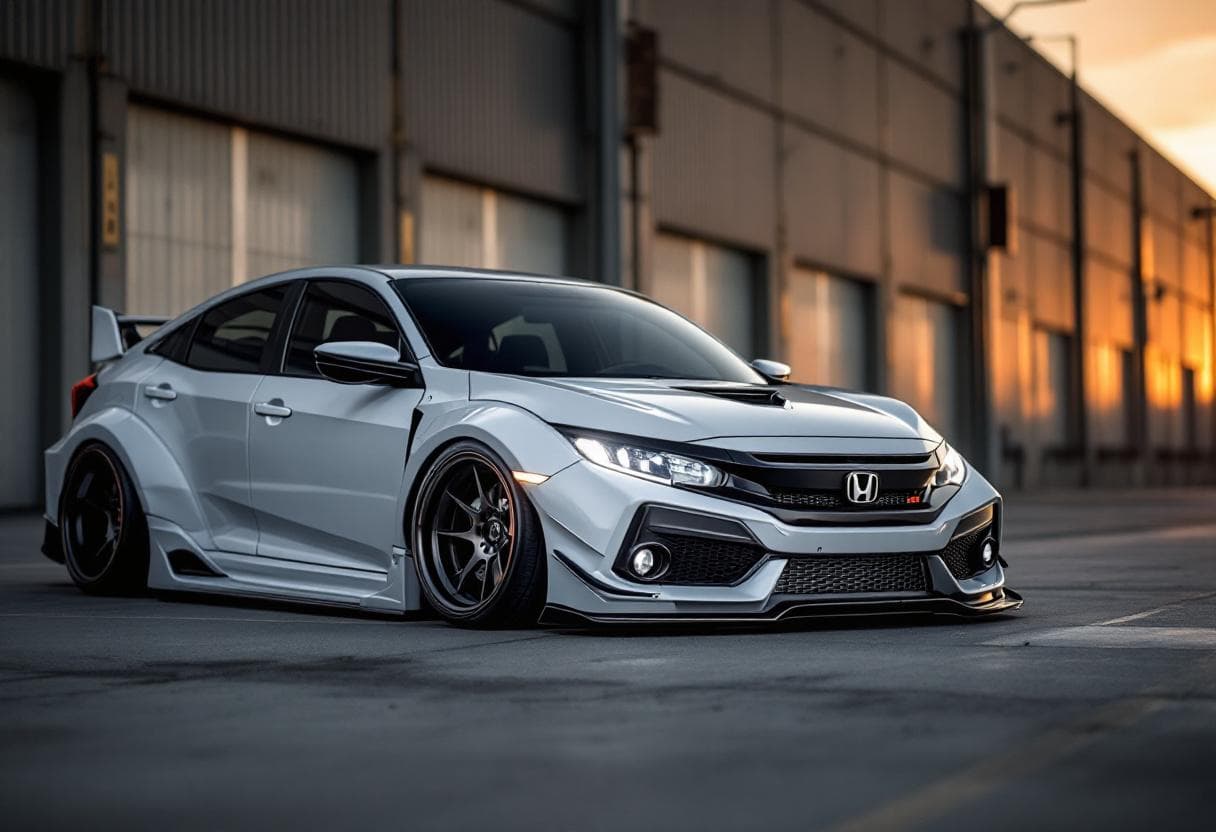 Honda Civic Widebody Kit AI render example