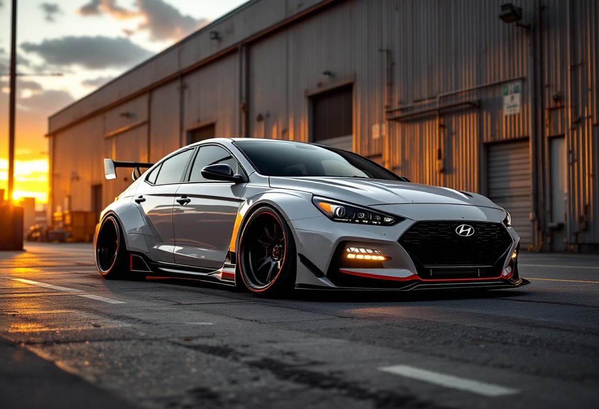 Hyundai Elantra N Widebody Kit AI render example