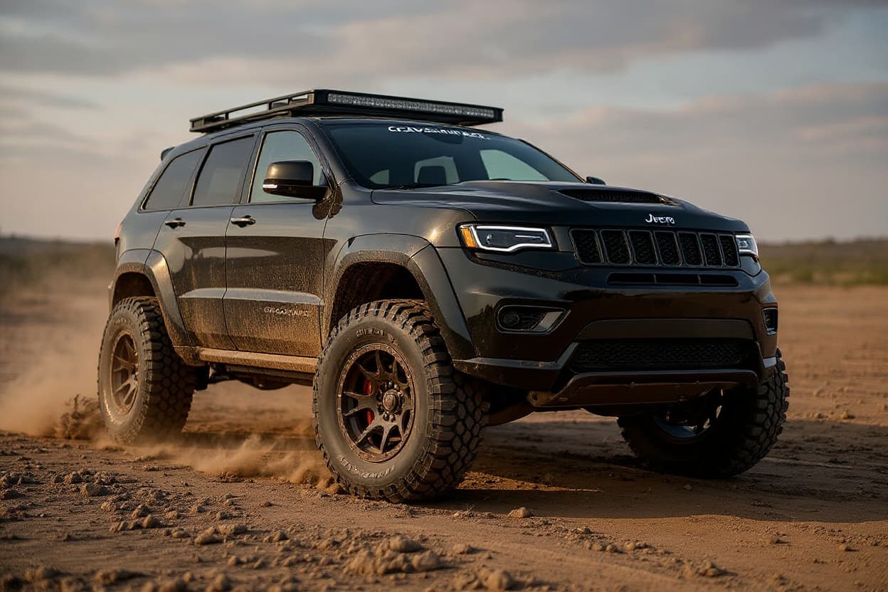 Jeep Trackhawk off-road AI render
