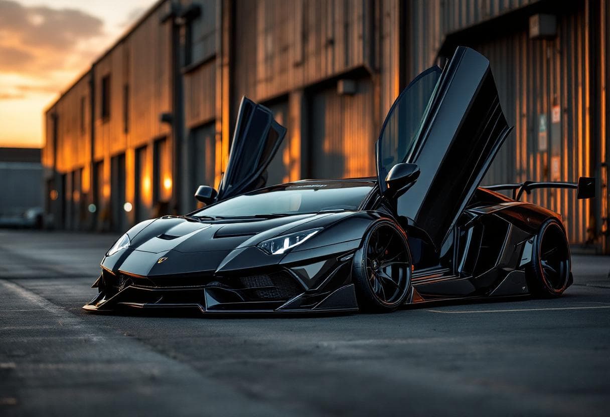 Lamborghini Aventador Widebody Kit AI render example