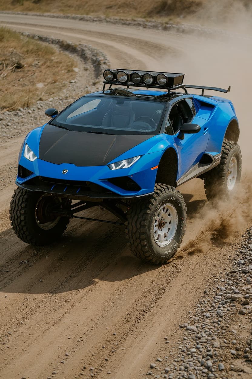 Lamborghini Huracán Offroad AI render example