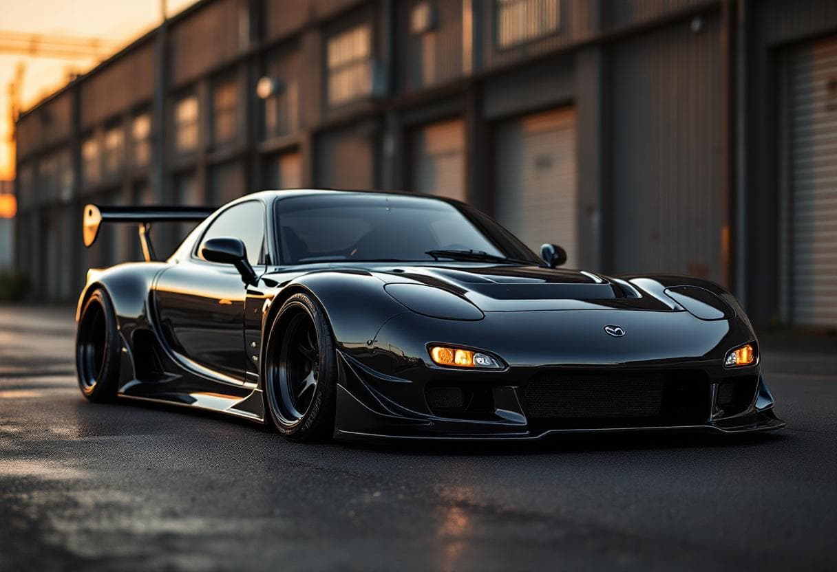 Mazda RX-7 FD Widebody Kit AI render example