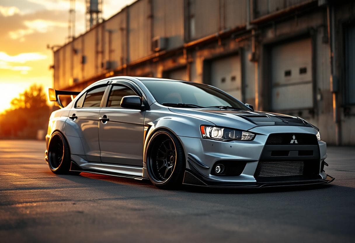 Mitsubishi Lancer Evo X Widebody Kit AI render example