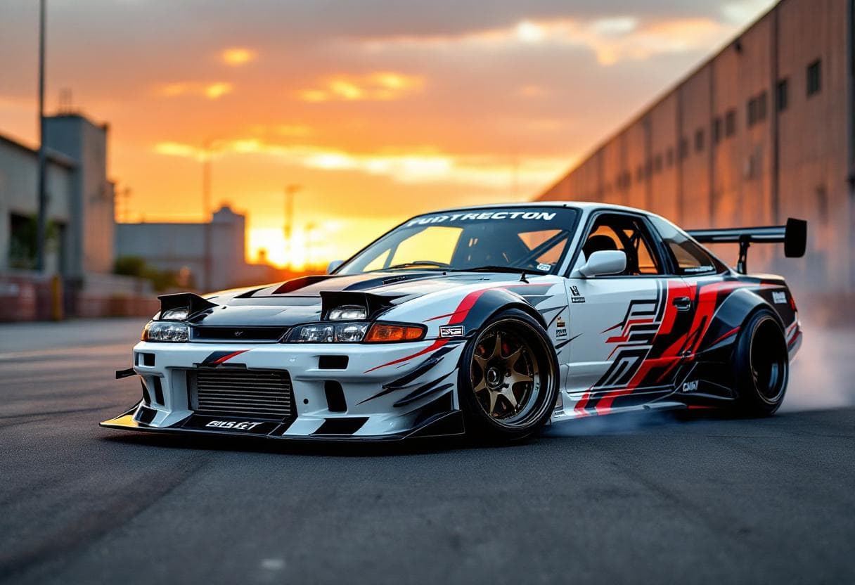Nissan 240SX S13 Drift Build AI render example