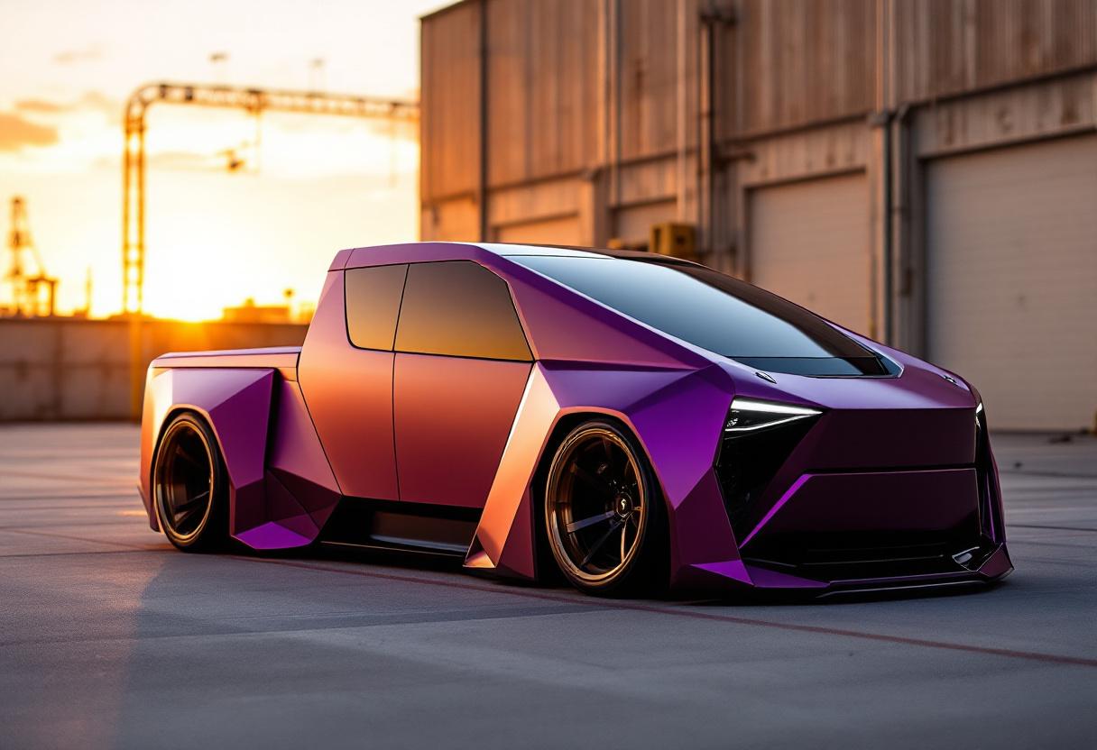 Tesla Custom Prototype Tesla Cybertruck Custom Wrap, AI Render