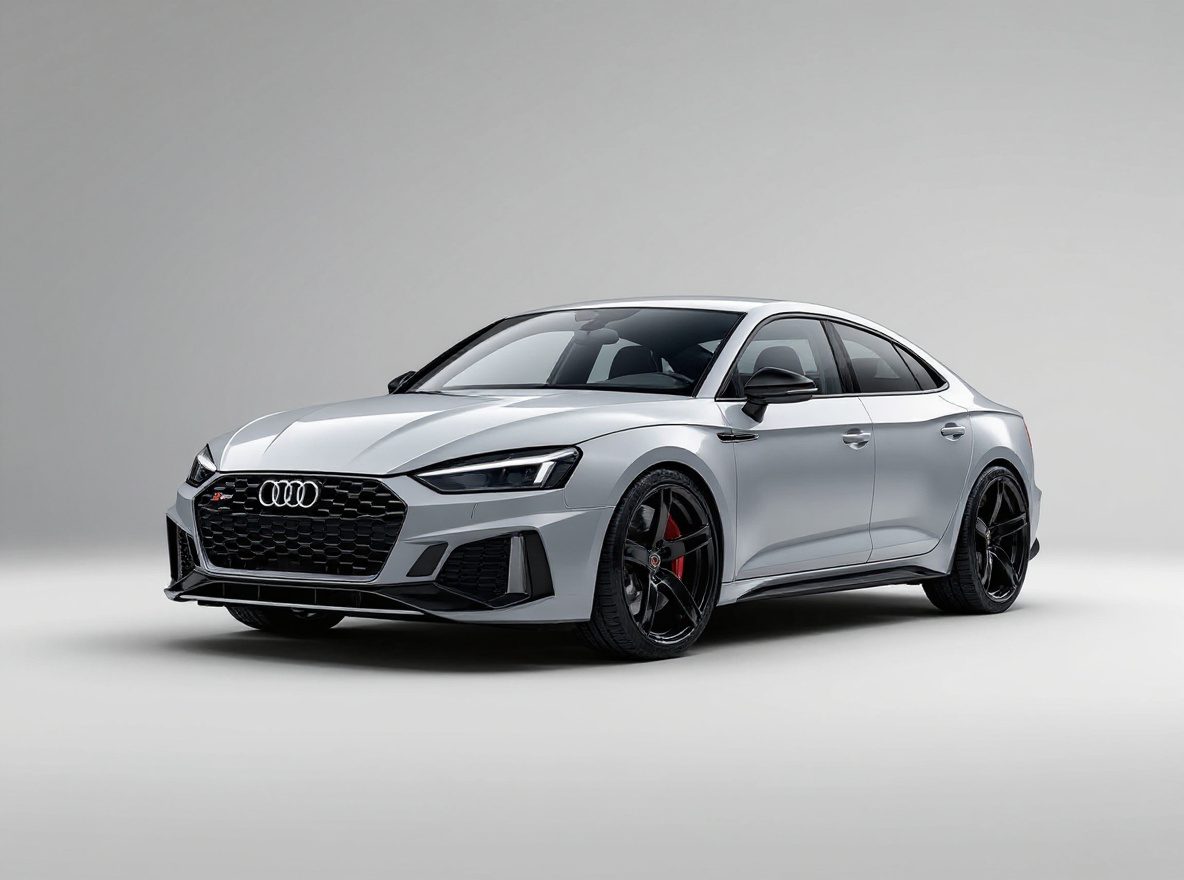 Matte Black Concave wheels rendered on a Audi RS5 (B9) with the TunedRides AI wheel visualizer