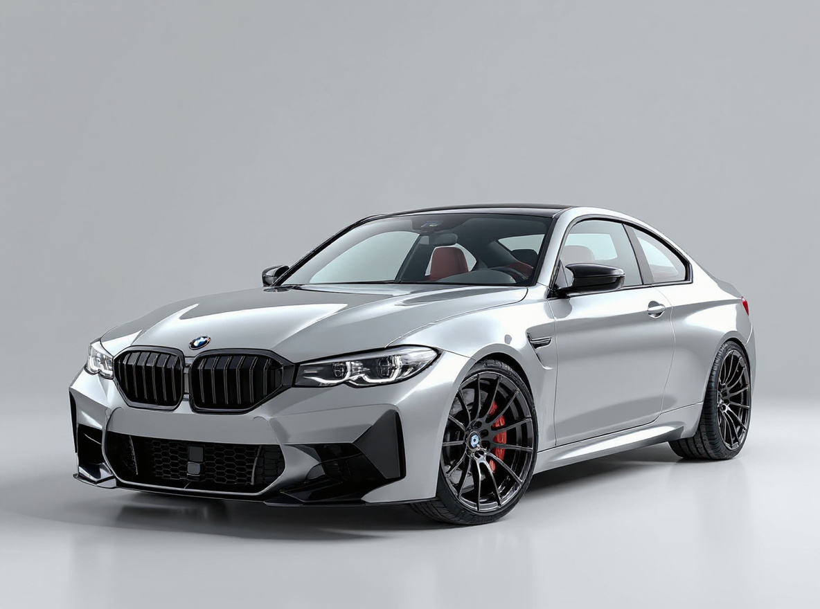 Gunmetal Mesh wheels rendered on a BMW M3 (G80) with the TunedRides AI wheel visualizer