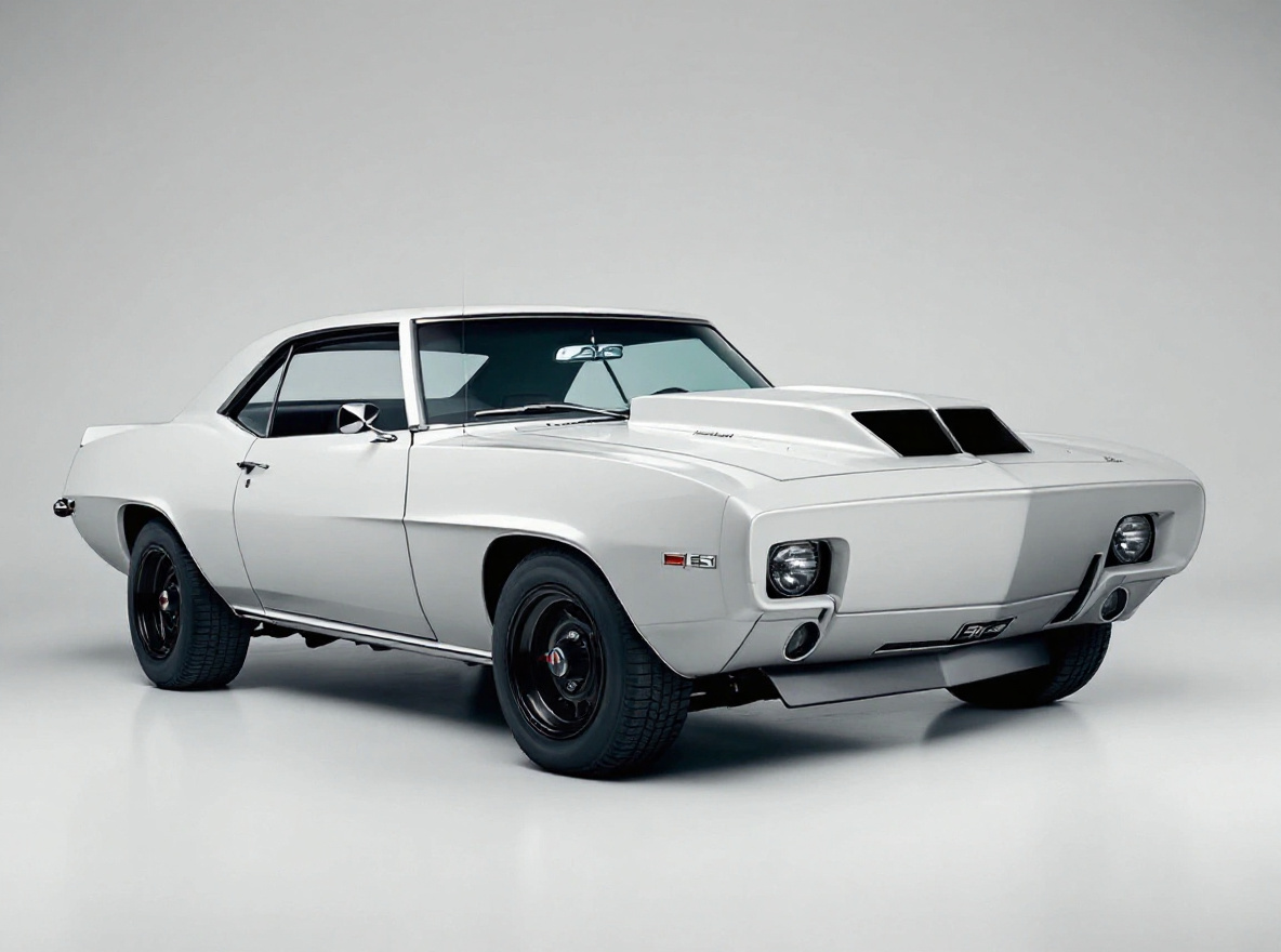 Matte Black Concave wheels rendered on a Chevrolet Camaro 1969 with the TunedRides AI wheel visualizer
