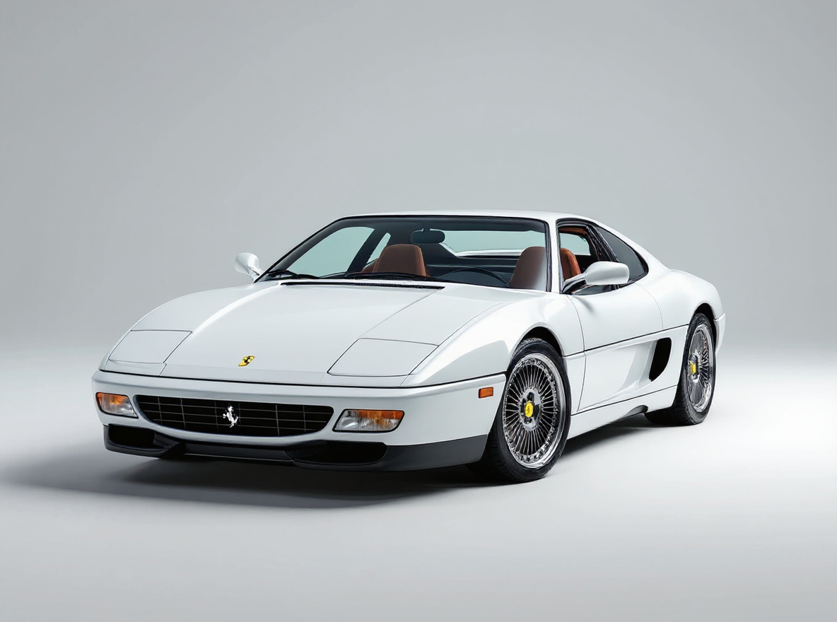 Gunmetal Mesh wheels rendered on a Ferrari 296 GTB with the TunedRides AI wheel visualizer