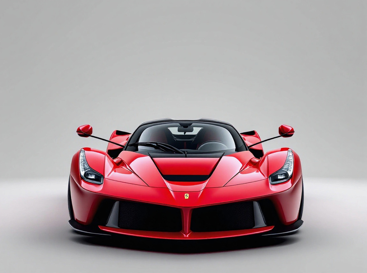 Gloss Black Multi-Spoke wheels rendered on a Ferrari LaFerrari with the TunedRides AI wheel visualizer