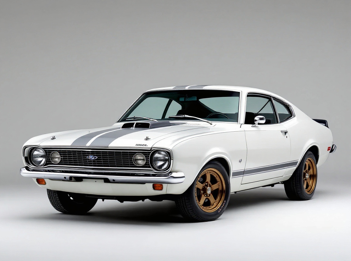 Bronze Split-Spoke wheels rendered on a Ford Maverick with the TunedRides AI wheel visualizer