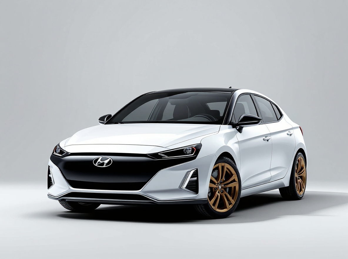 Bronze Split-Spoke wheels rendered on a Hyundai Ioniq 5 N with the TunedRides AI wheel visualizer