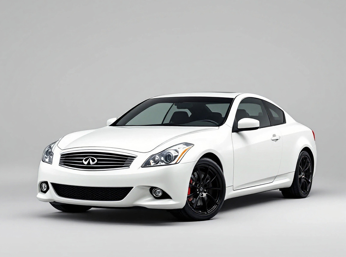 Gloss Black Multi-Spoke wheels rendered on a Infiniti G37 with the TunedRides AI wheel visualizer