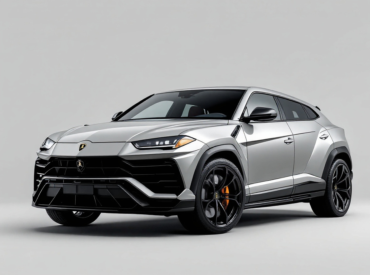 Matte Black Concave wheels rendered on a Lamborghini Urus with the TunedRides AI wheel visualizer