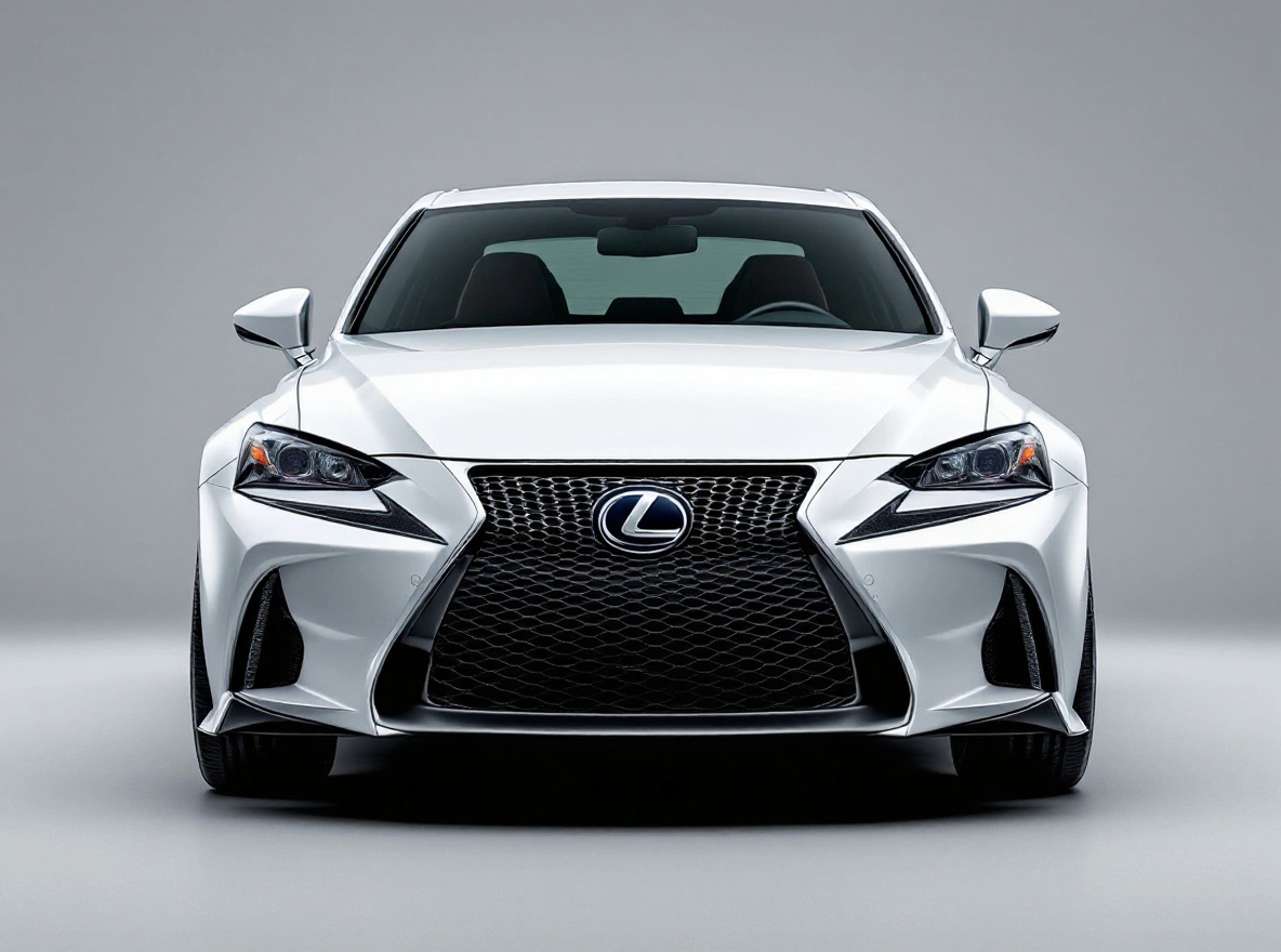 Polished Deep-Dish wheels rendered on a Lexus IS F with the TunedRides AI wheel visualizer