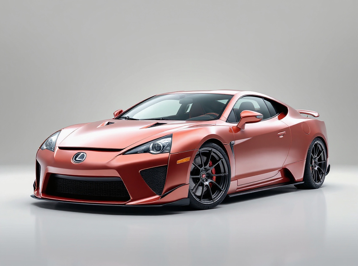 Gunmetal Mesh wheels rendered on a Lexus LFA with the TunedRides AI wheel visualizer
