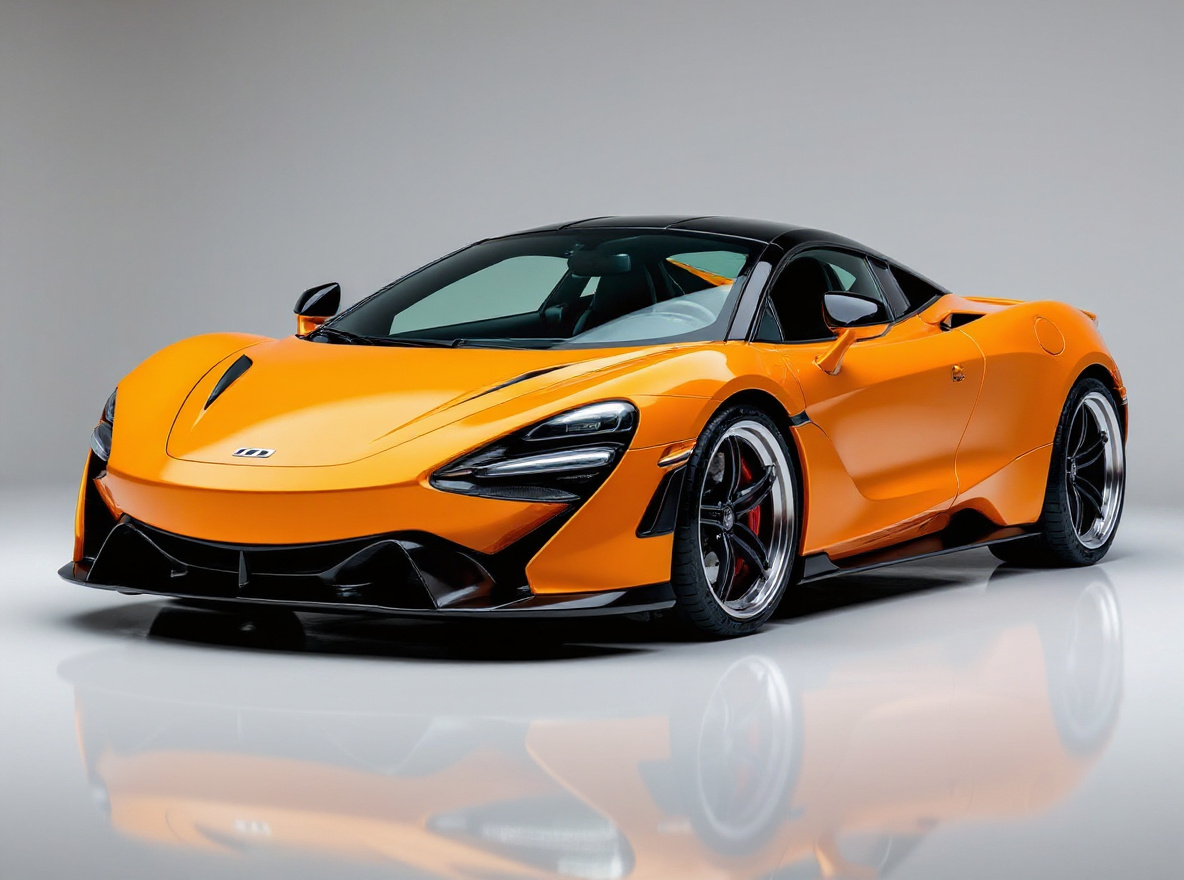 Polished Deep-Dish wheels rendered on a McLaren 765LT with the TunedRides AI wheel visualizer