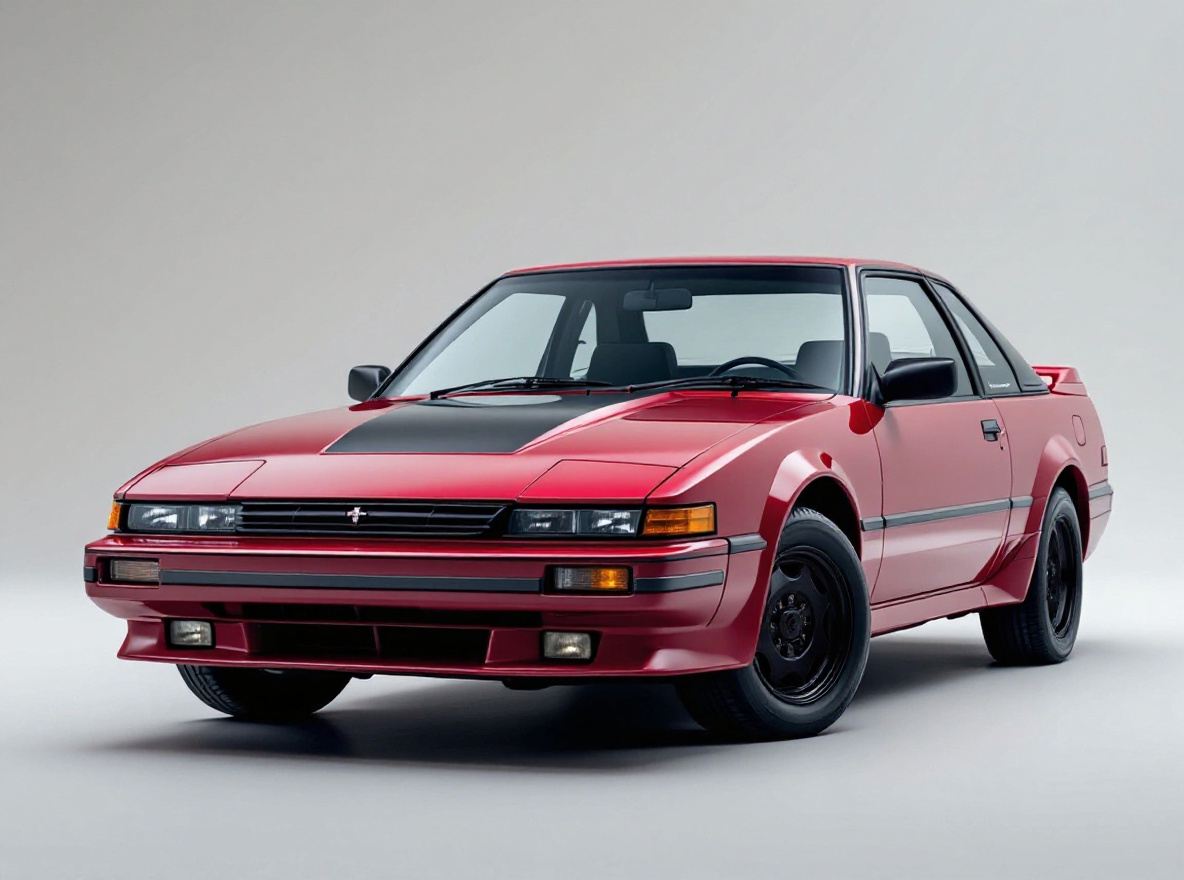 Matte Black Concave wheels rendered on a Nissan Silvia S12 with the TunedRides AI wheel visualizer