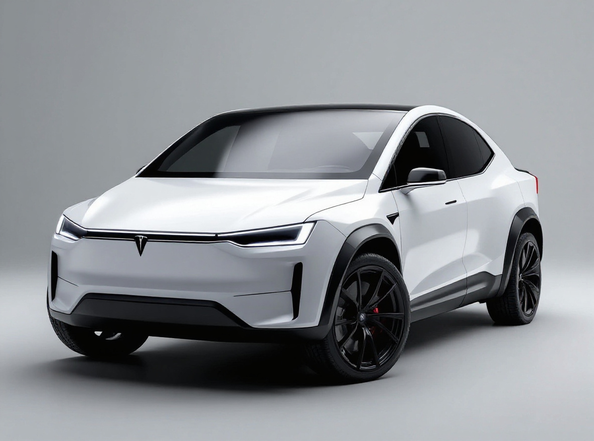 Gloss Black Multi-Spoke wheels rendered on a Tesla Cybertruck with the TunedRides AI wheel visualizer