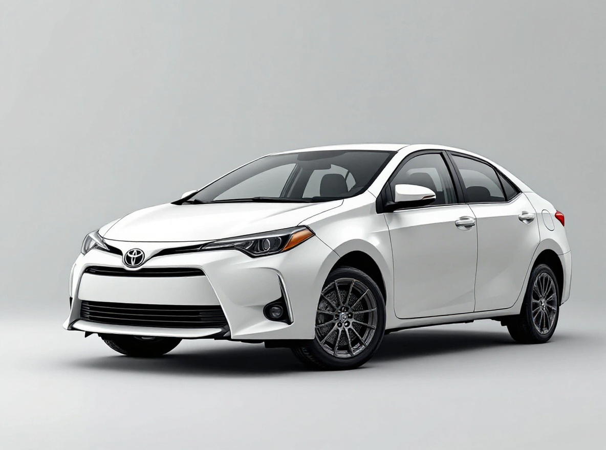 Gunmetal Mesh wheels rendered on a Toyota Corolla with the TunedRides AI wheel visualizer