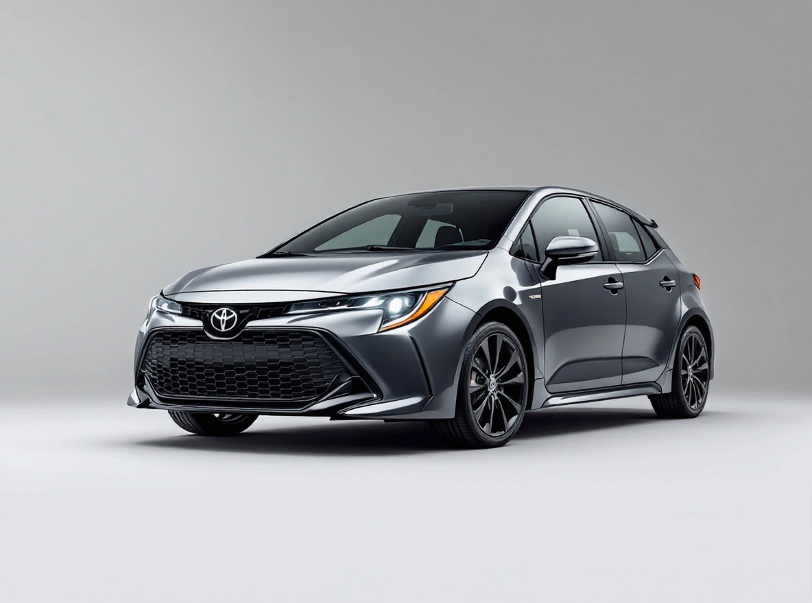 Gunmetal Mesh wheels rendered on a Toyota GR Corolla with the TunedRides AI wheel visualizer