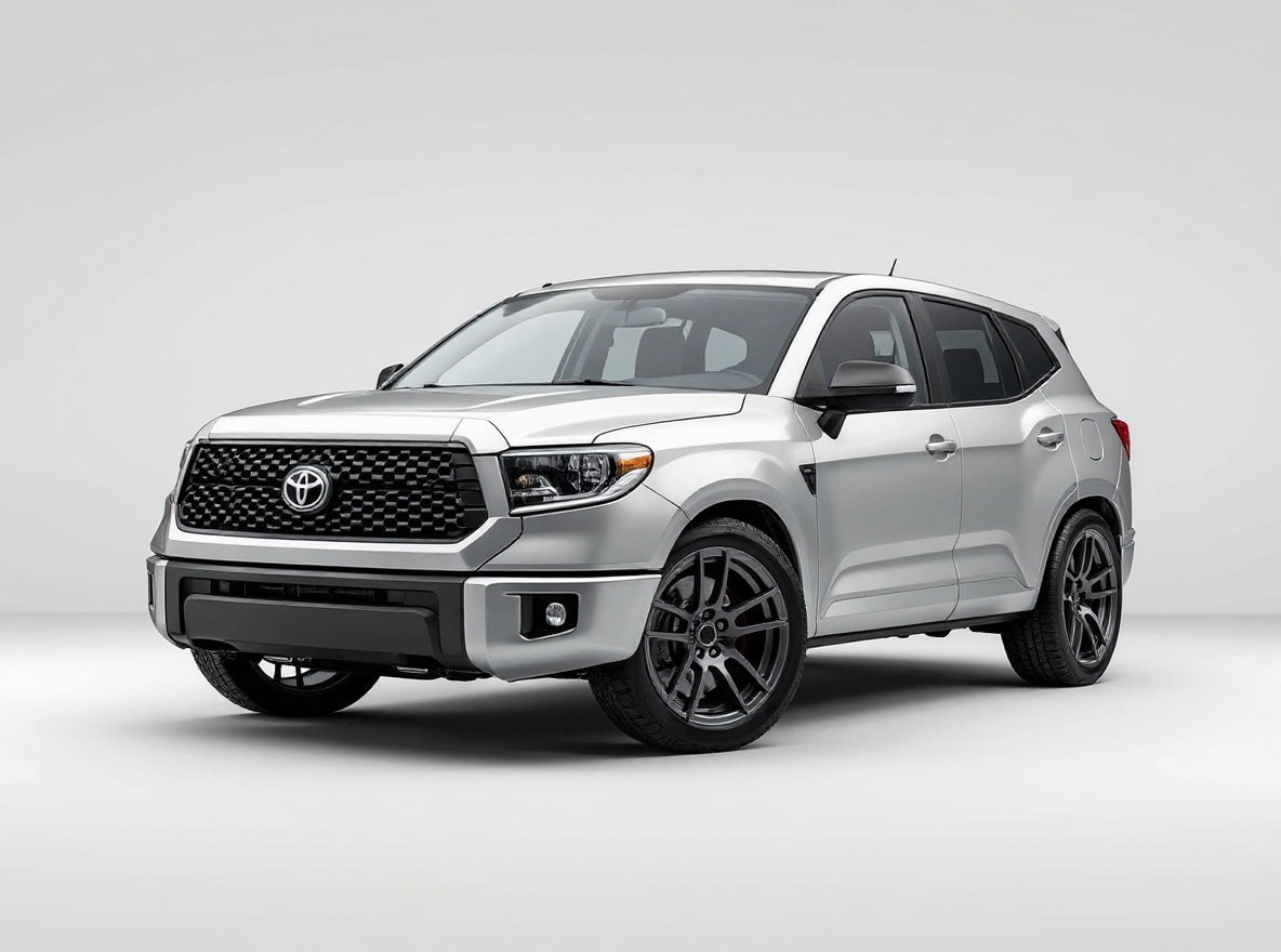 Gunmetal Mesh wheels rendered on a Toyota Tundra with the TunedRides AI wheel visualizer